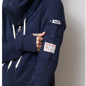 Thumb United X1 The Casey Fleece Hoodie Black Size 1X Plus Large Extra Navy Blue